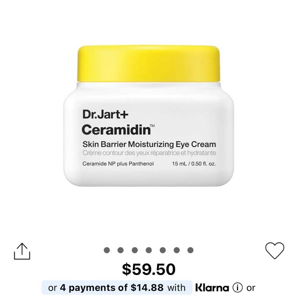 Ceramidin Skin Barrier Moisturizing Eye Cream - Yellow/White